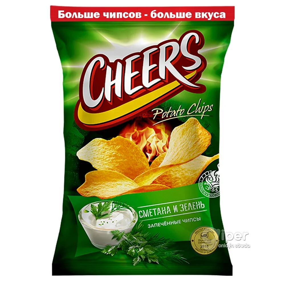 Чипсы Cheers зелень и лук 30гр