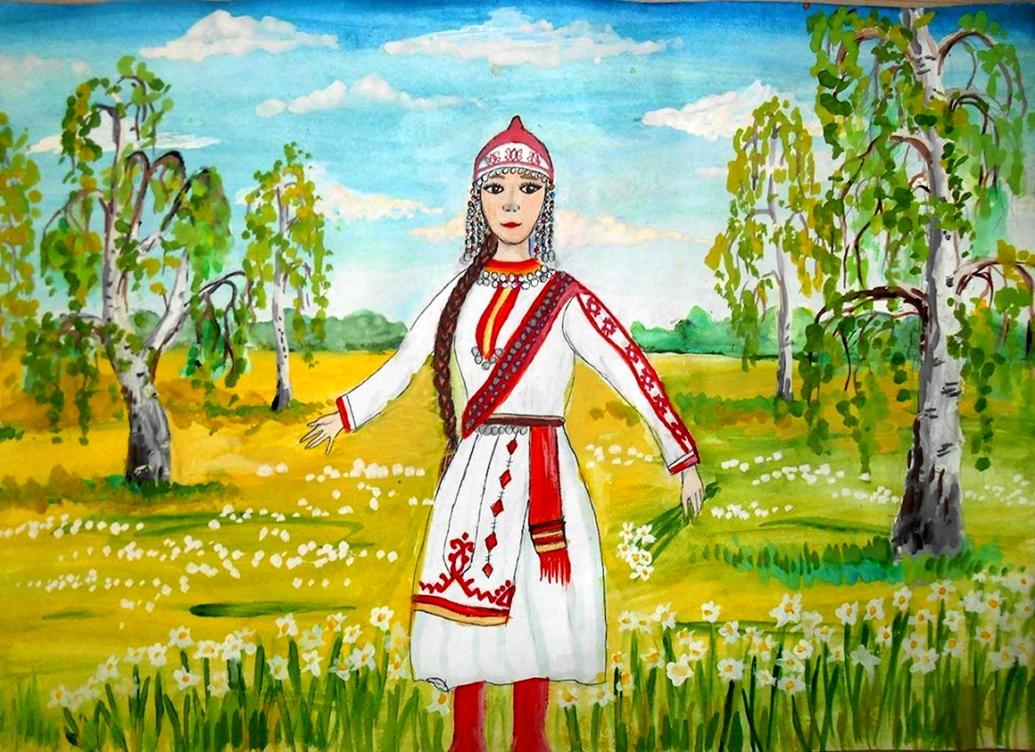 Чуваши народ рисунок