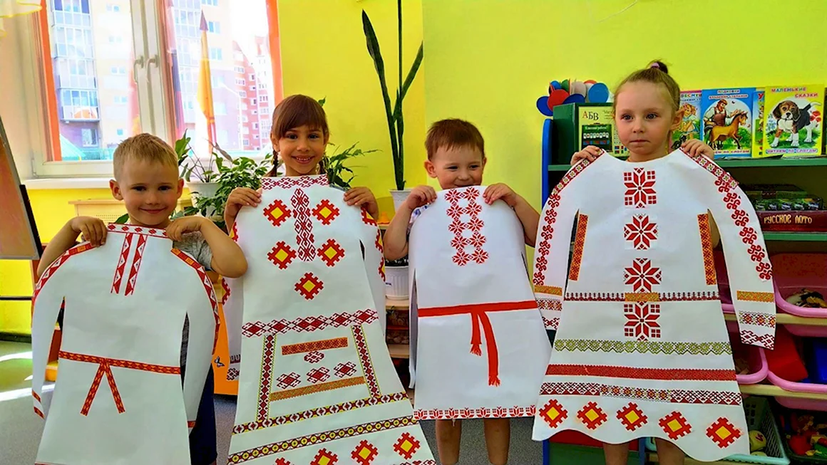 Чувашские узоры на платьях