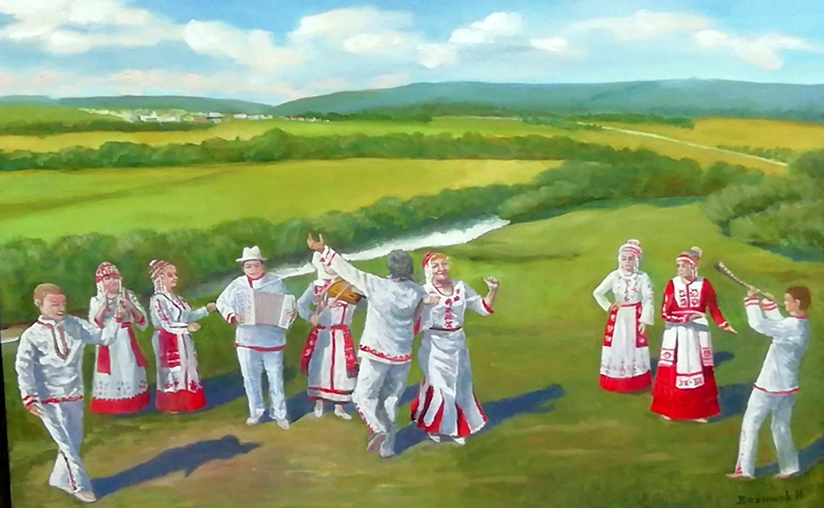 Чувашский праздник Акатуй картины