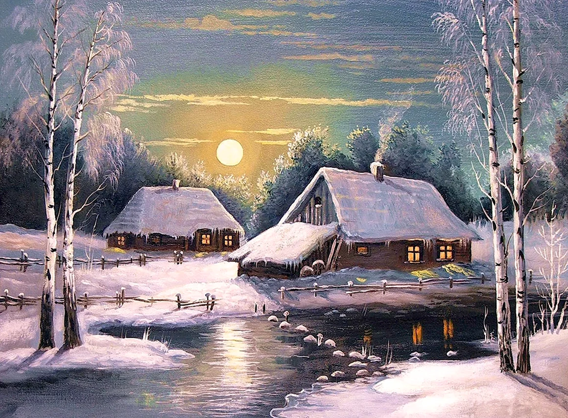 Czeslaw Szwajkosz художник зима
