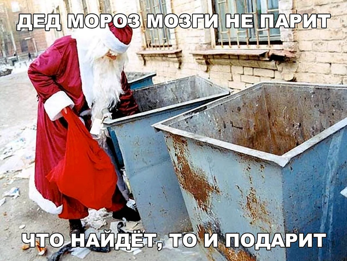Дед Мороз на помойке