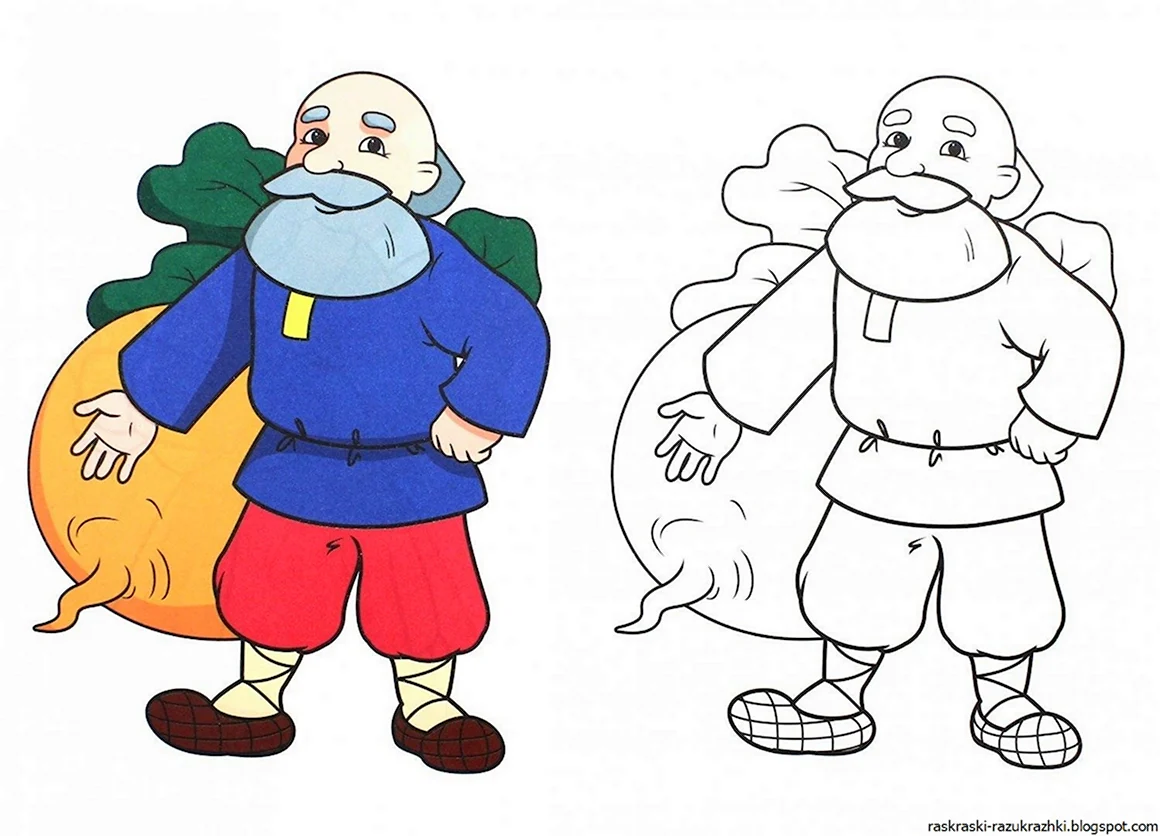 Дед раскраска