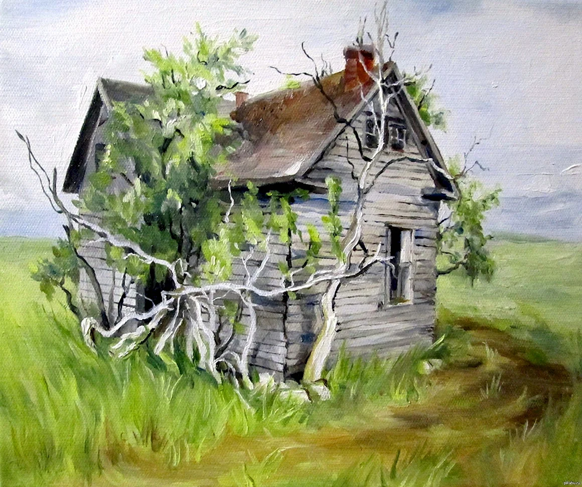 Деревня рисунок