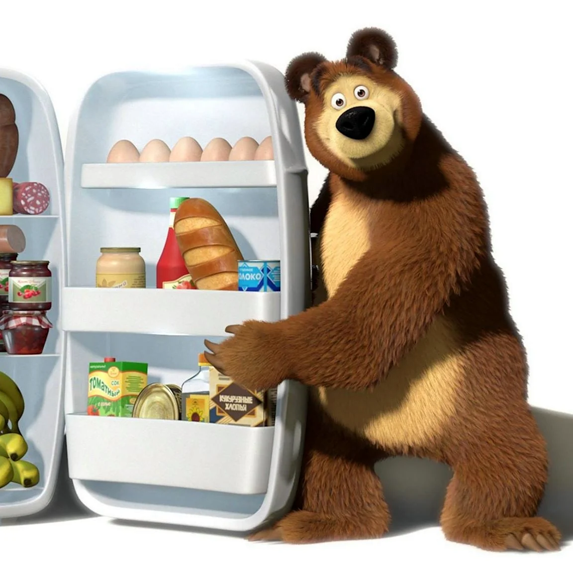 Детские продукты в холодильнике