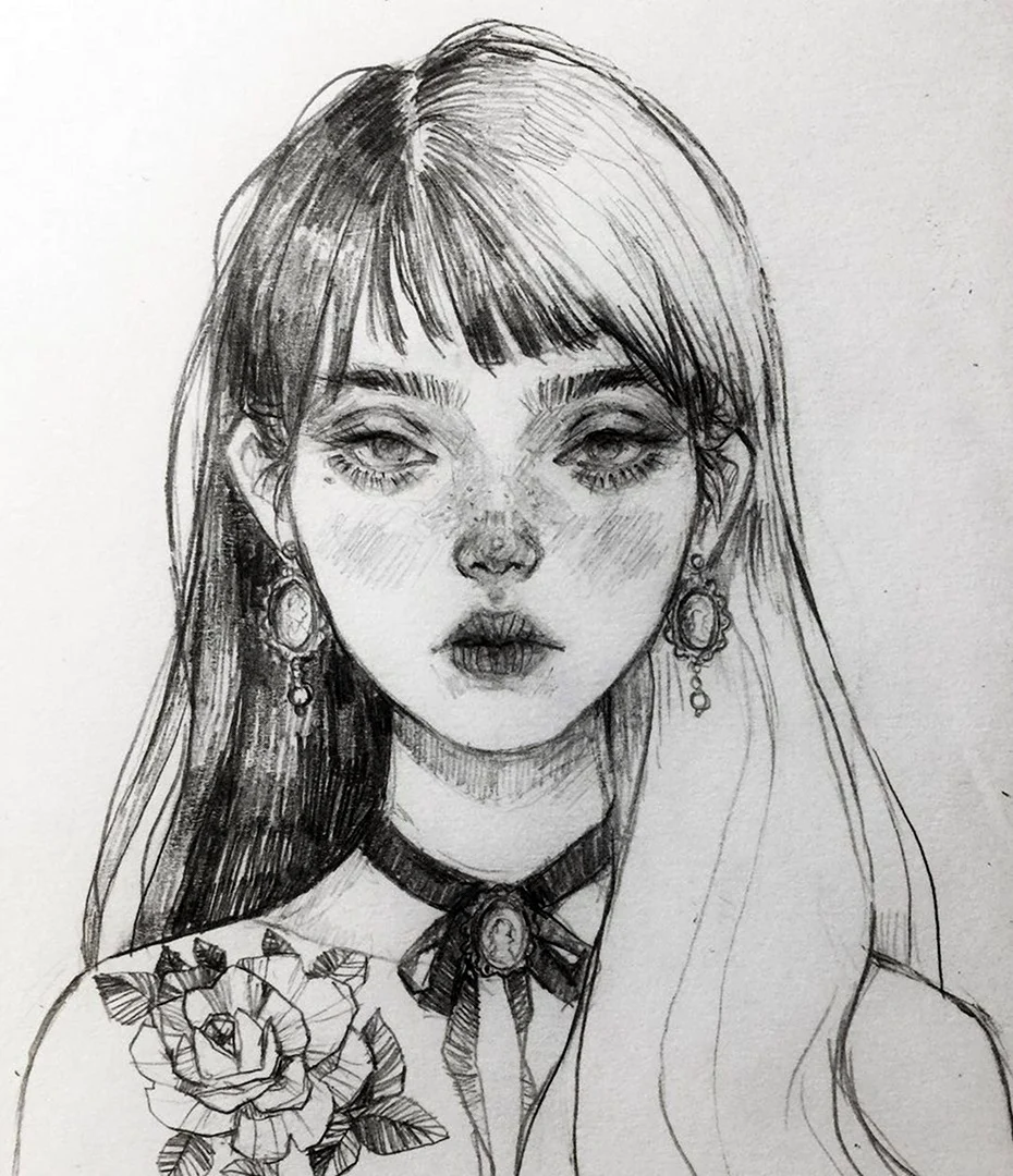 Девушка рисунок