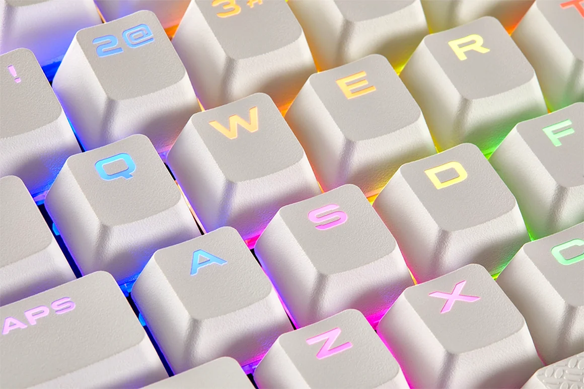 Double shot PBT keycaps White