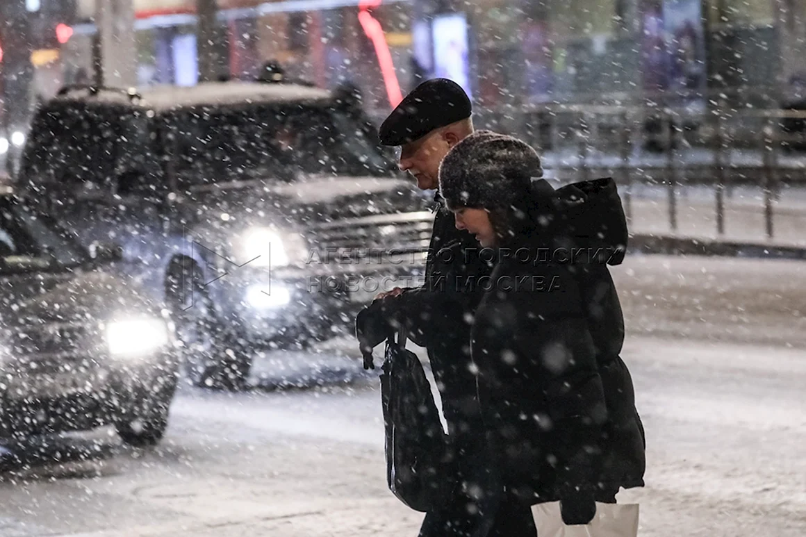 Дождь со снегом в Москве