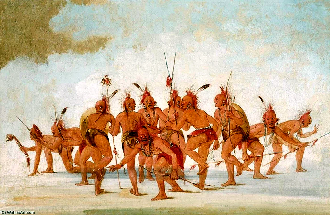 Джордж Кэтлин. «Танец охота на лису». 1837 Г.