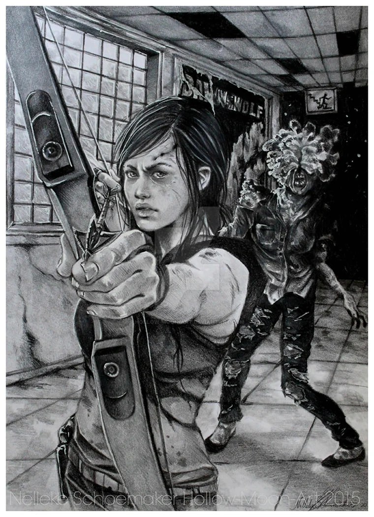 Элли the last of us для срисовки