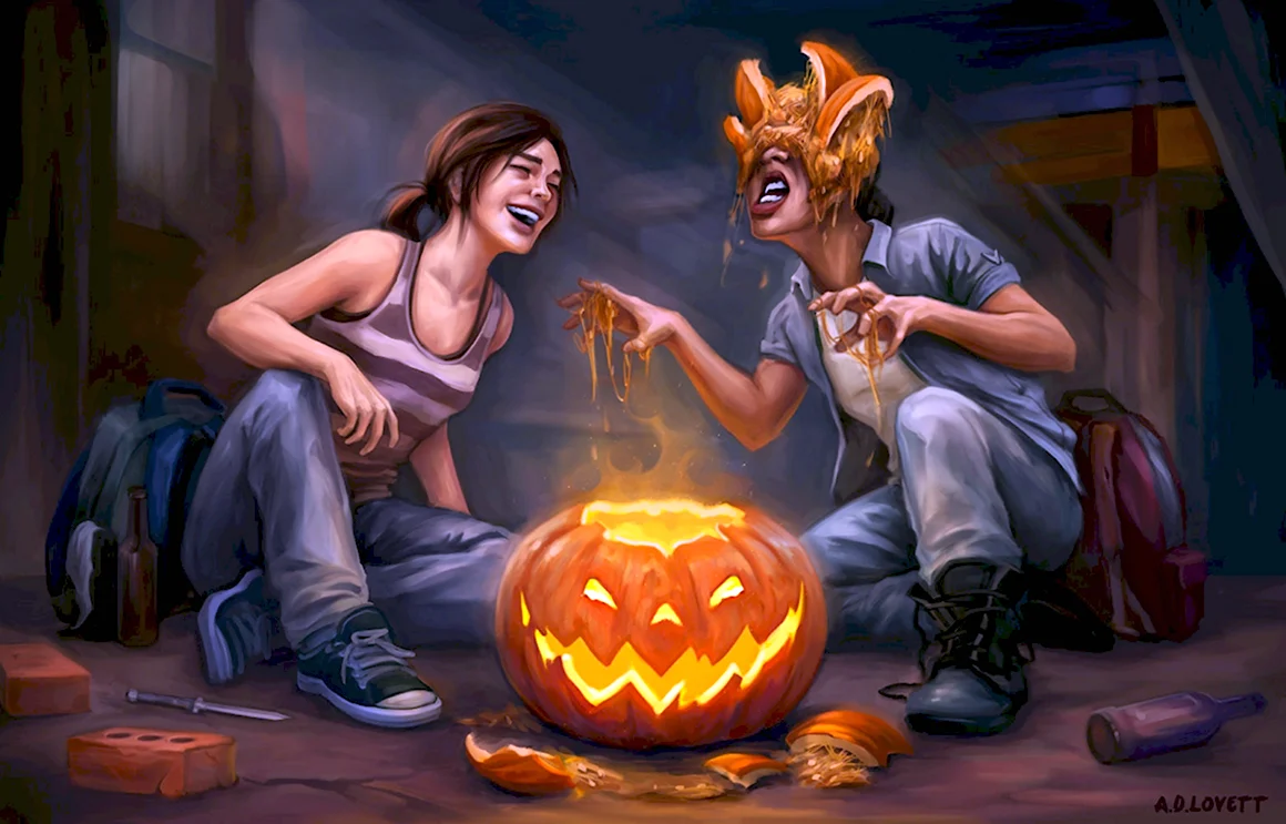 Элли в Хэллоуин the last of us Halloween