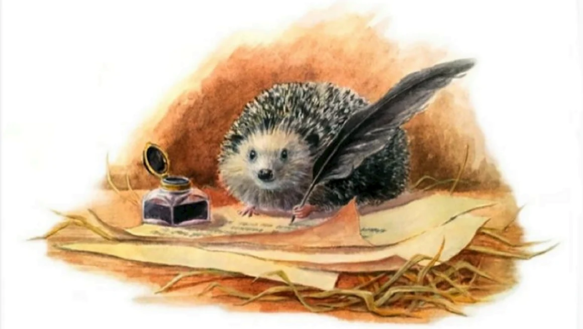 Ежик с книжкой