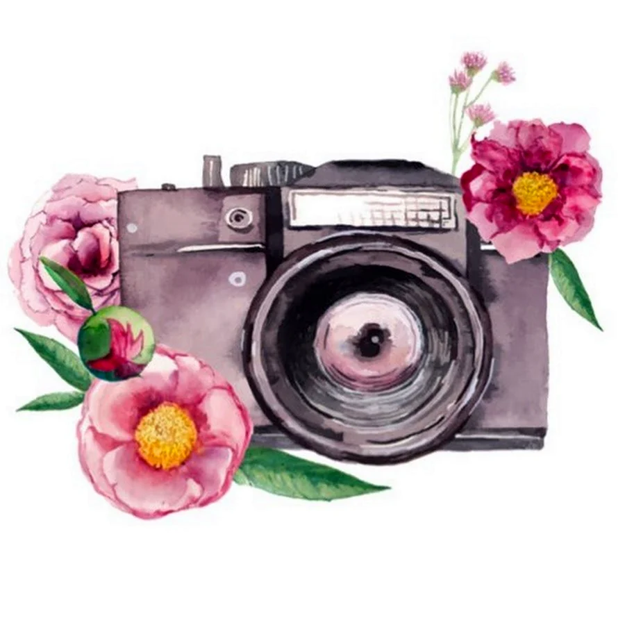 Фотоаппарат цветочками