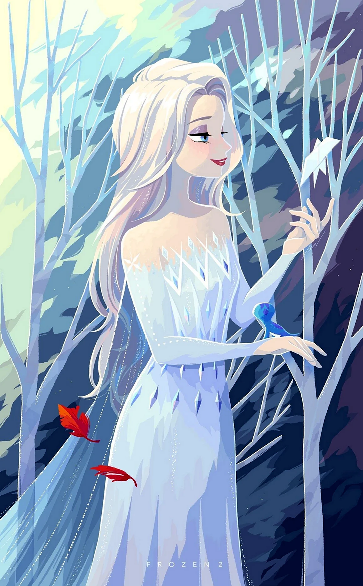 Frozen 2 Эльза в белом платье