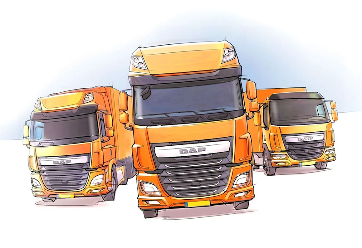 Фура DAF XF вектор