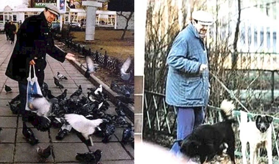 Георгий Вицин и голуби