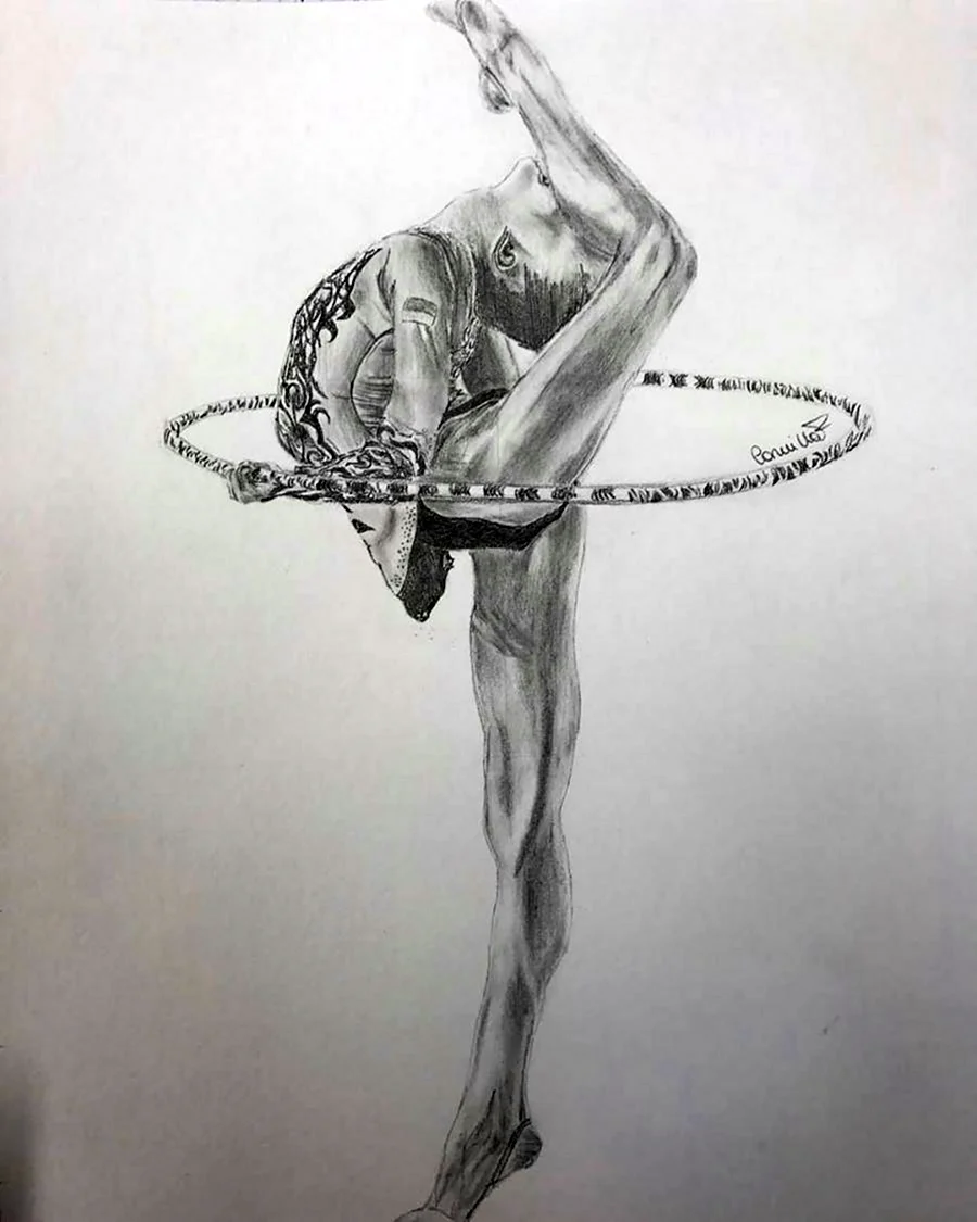 Гимнастка рисунок