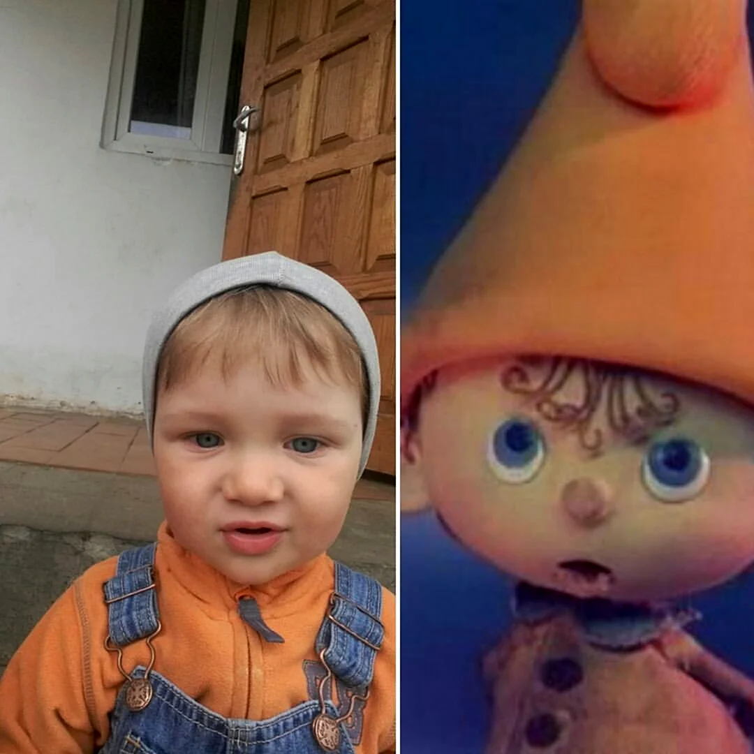 Гномик Вася улыбается