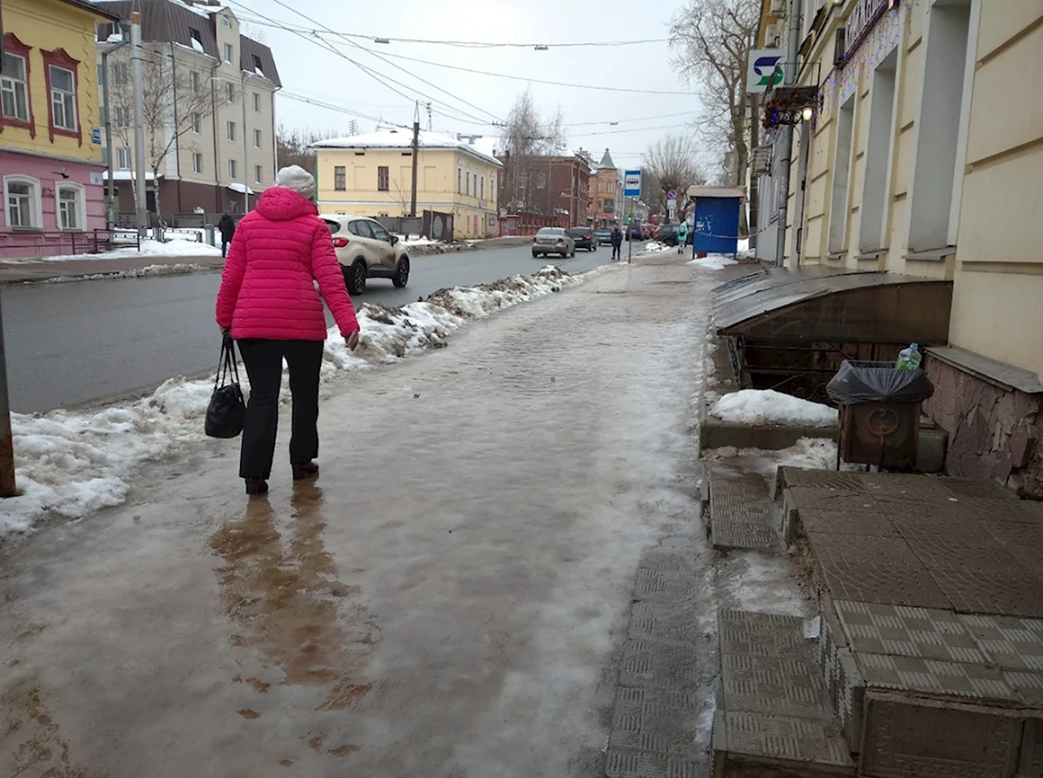Гололед в городе