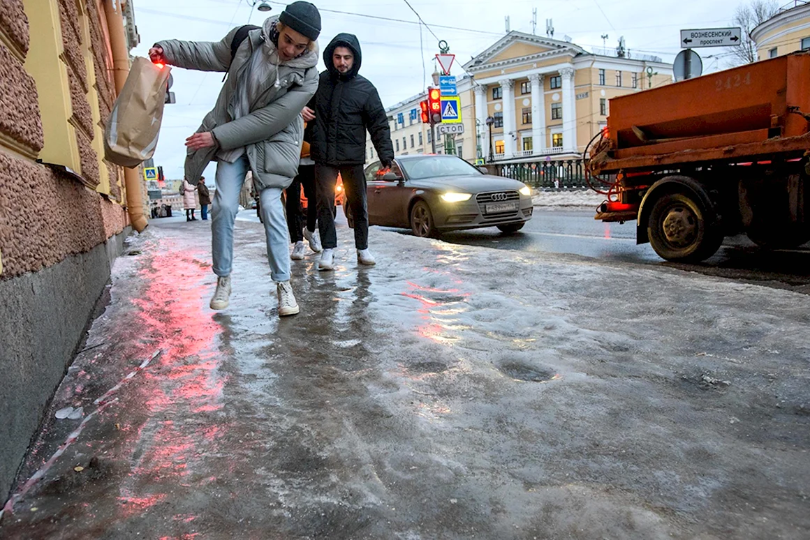 Гололед в СПБ