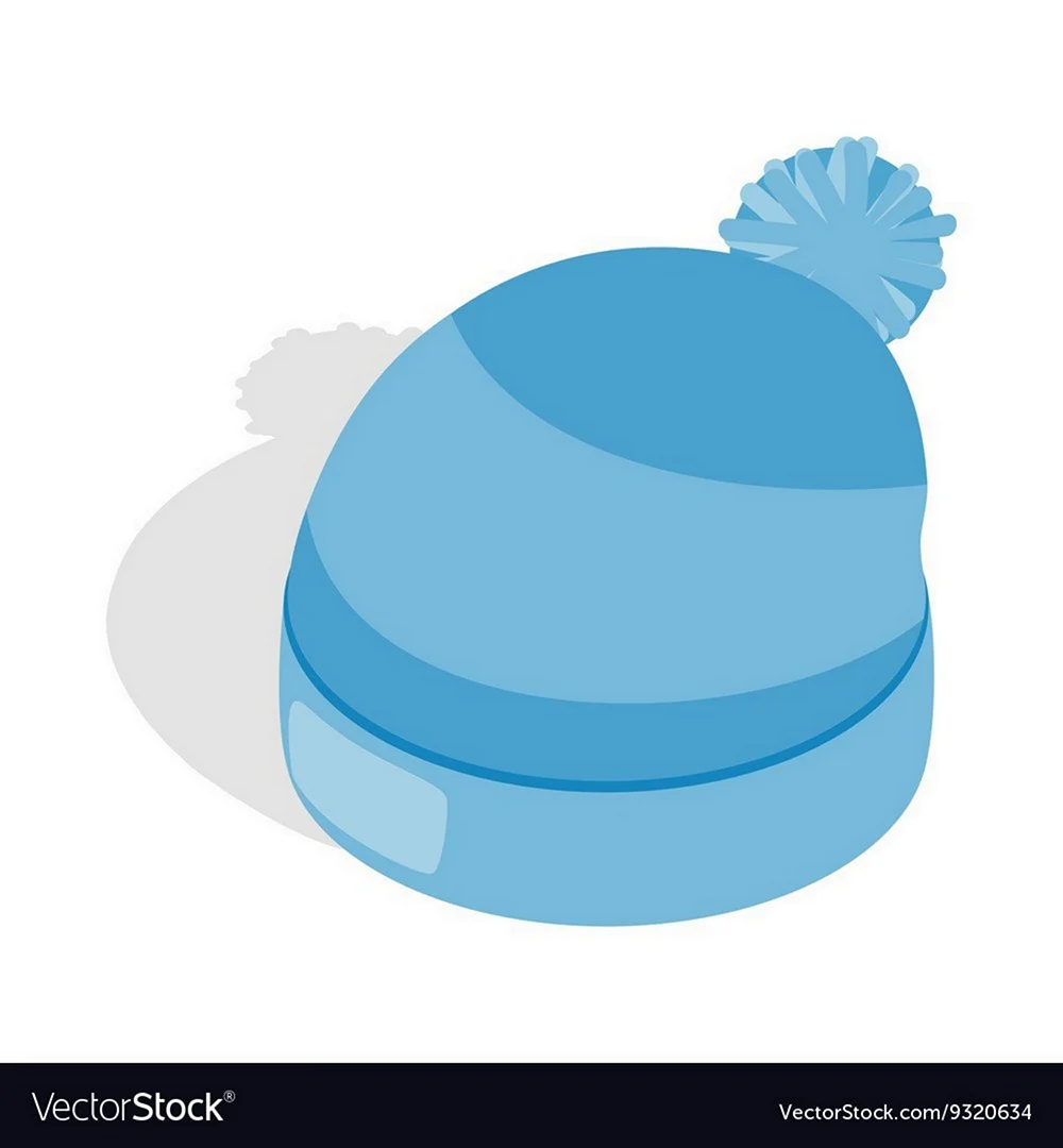 Голубая шапка вектор