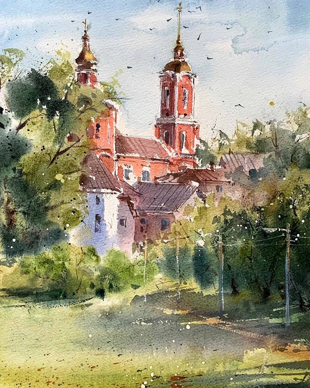 Гомзина Галина акварель пейзажи