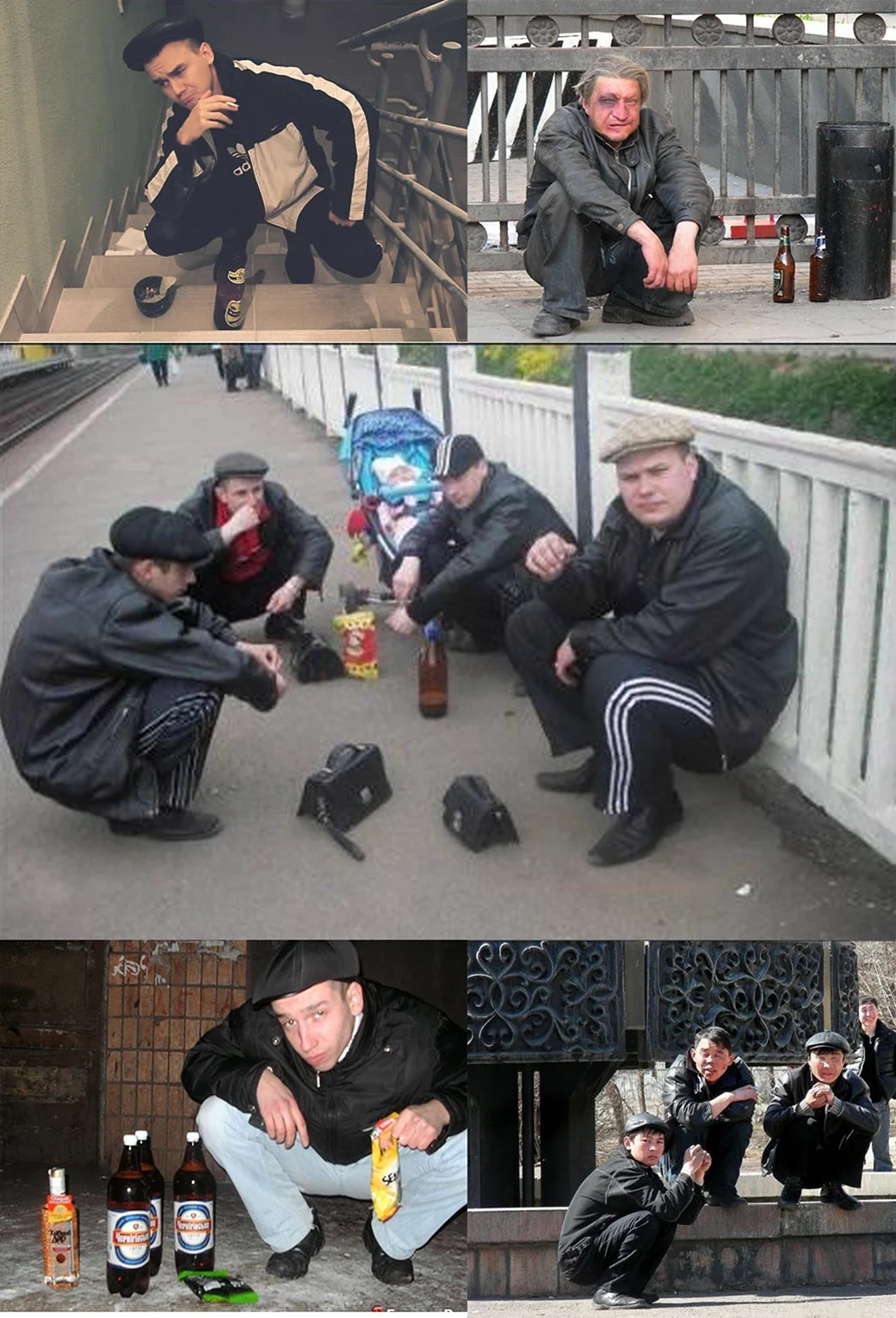 Гопница на корточках