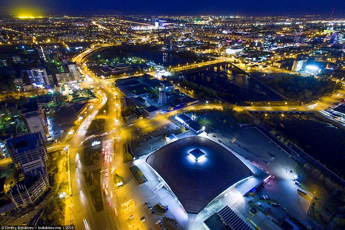 Город Челябинск с высоты птичьего полета
