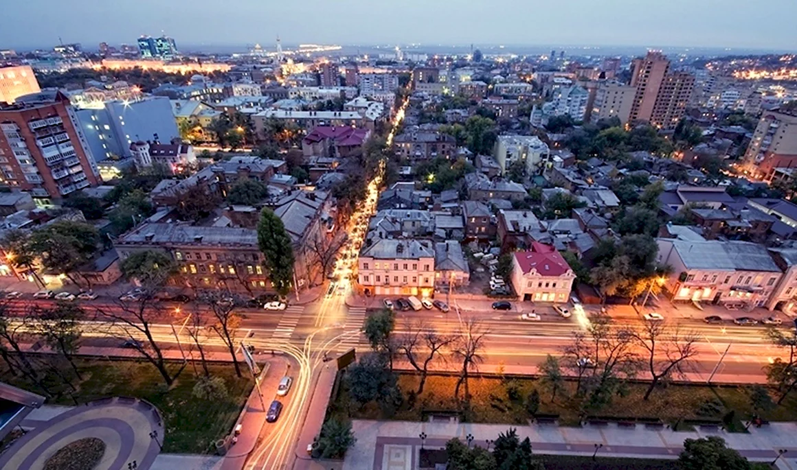 Город Ростов на Дону с высоты птичьего полета