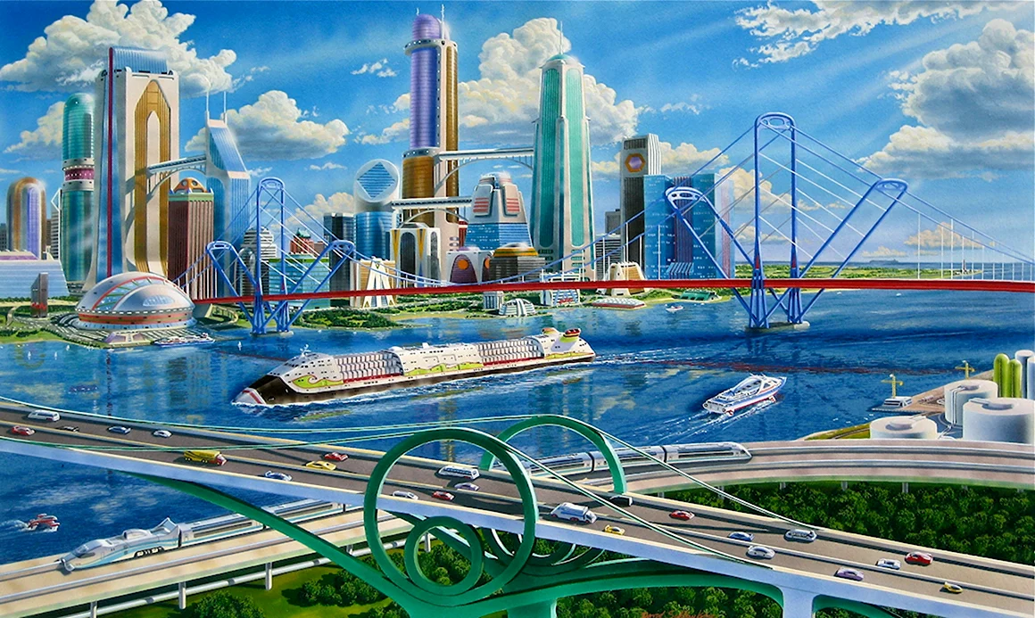 «Города будущего» 1928 арх. г. т. Крутиков