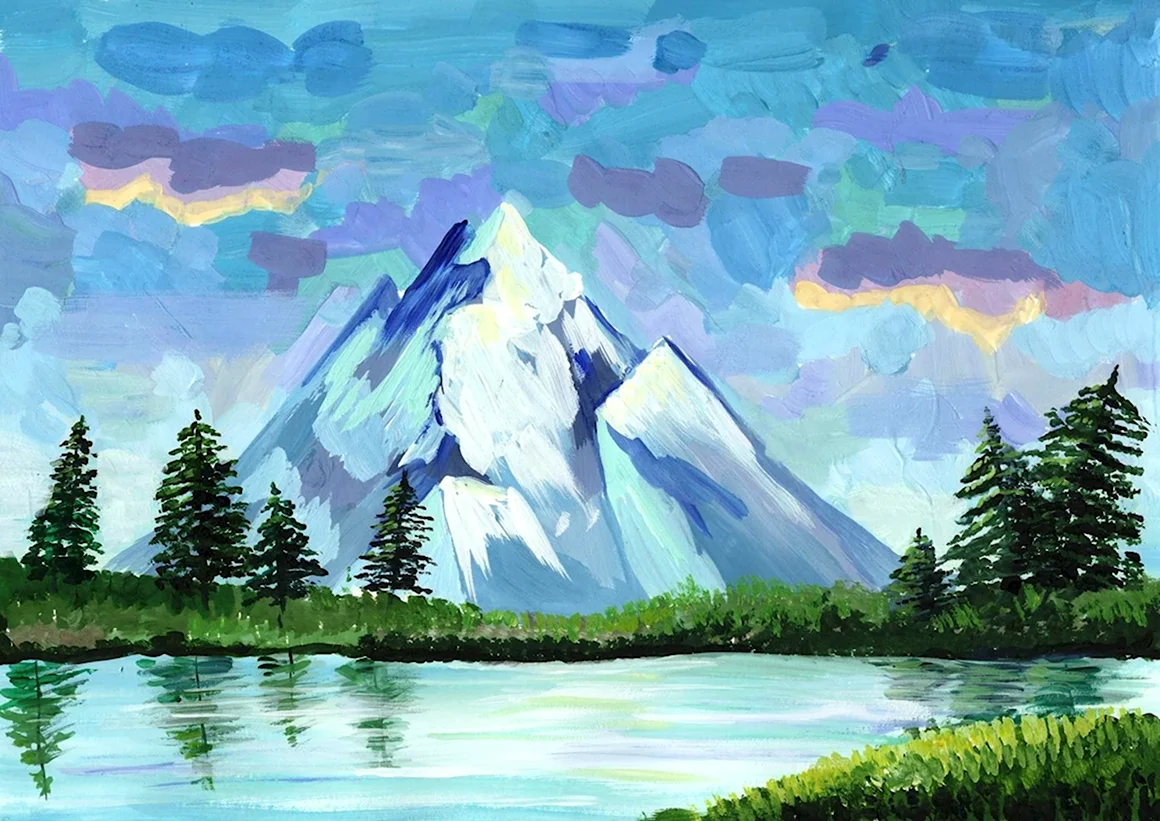 Горы рисунок