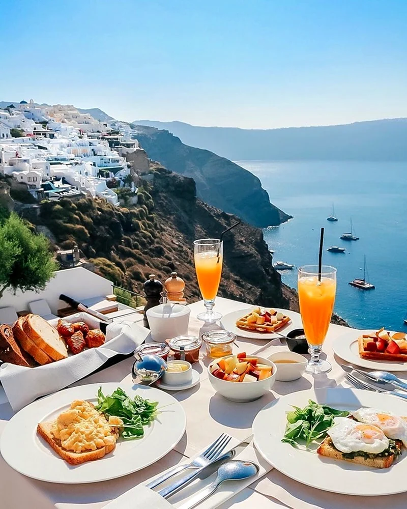 Greece Santorini завтрак