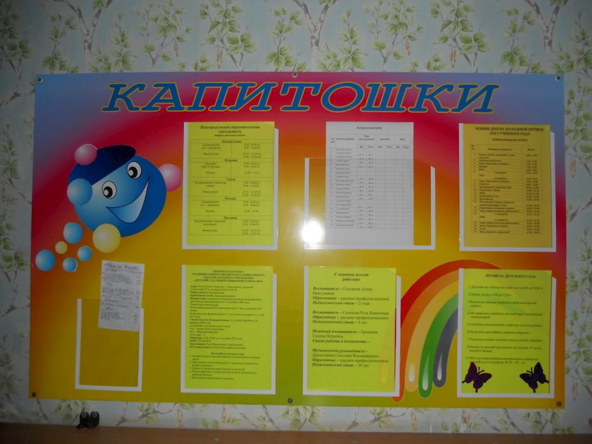 Группа Капитошка в детском саду оформление