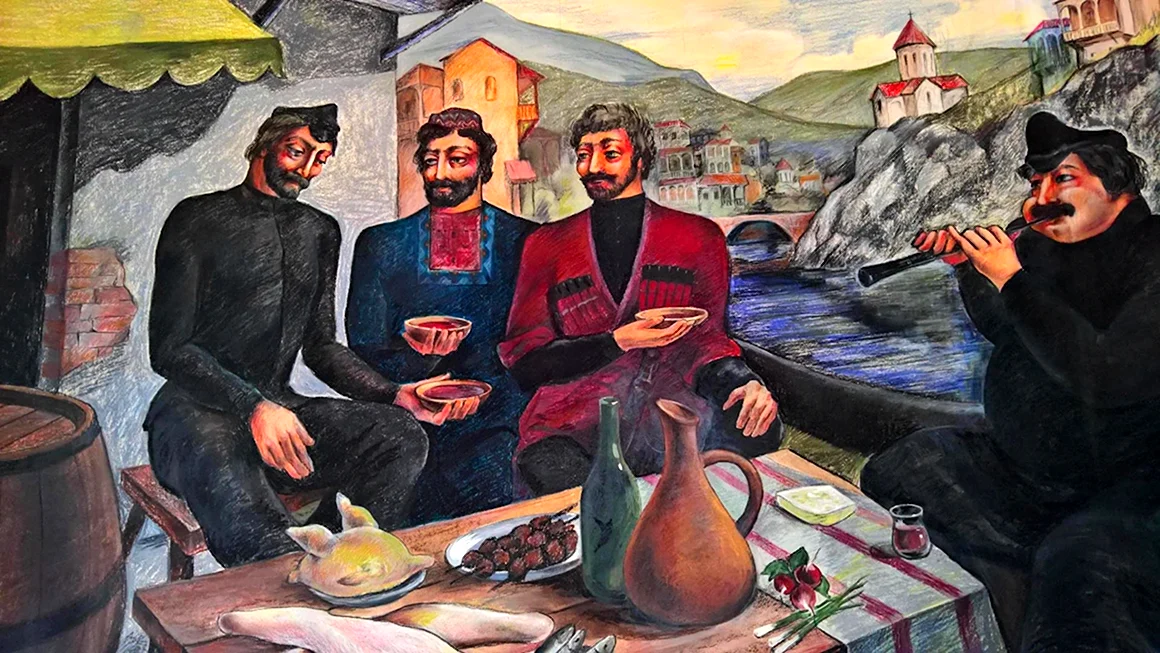 Грузия вино хинкали хачапури