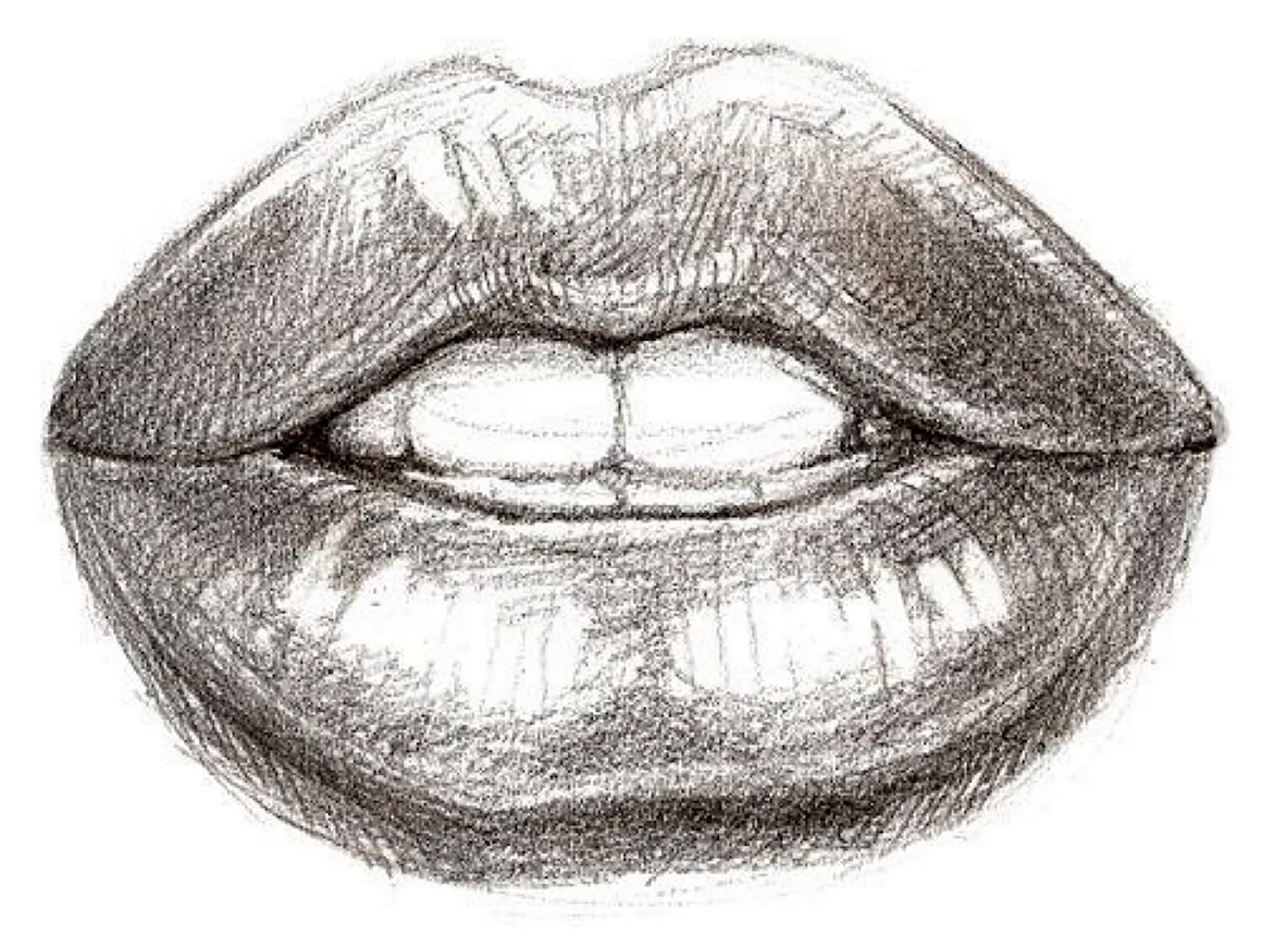 Губы рисунок