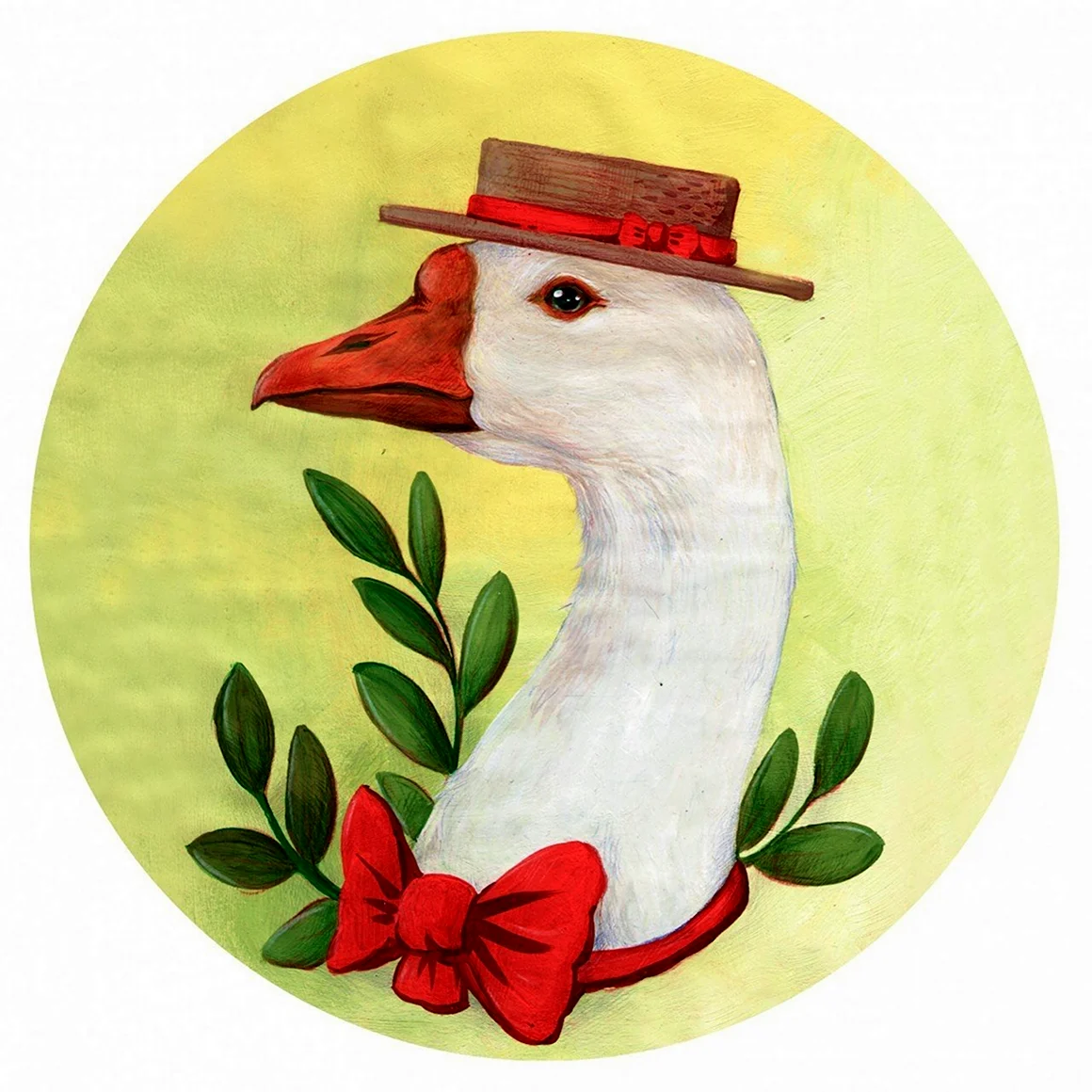 Гусь рисунок