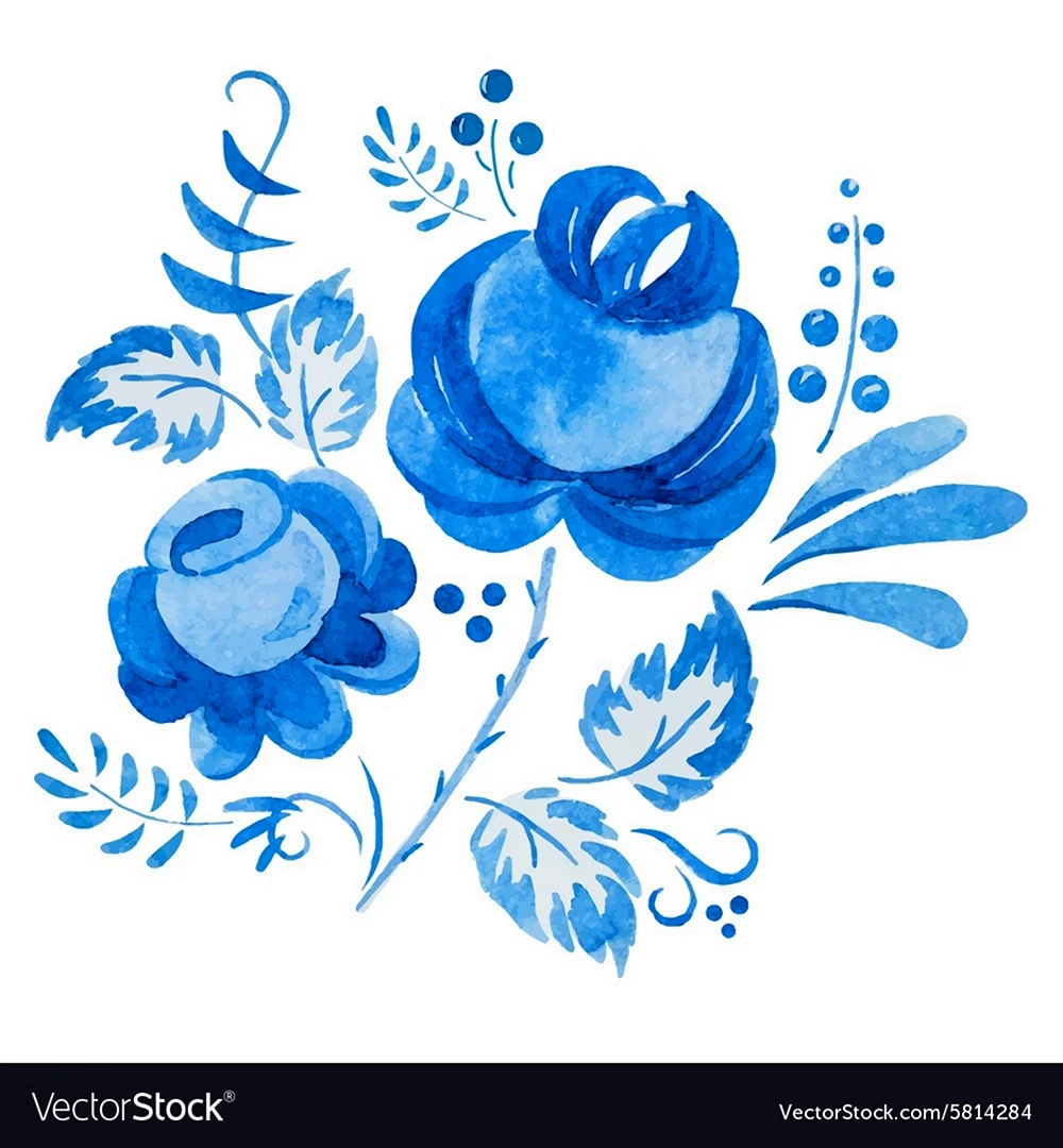 Гжель рисунок