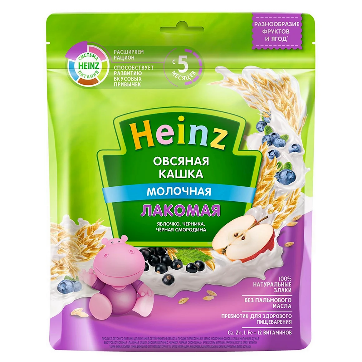 Heinz овсяная каша молочная с 5 месяцев