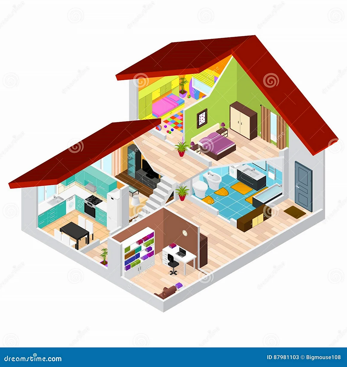 House Cutaway isometric
