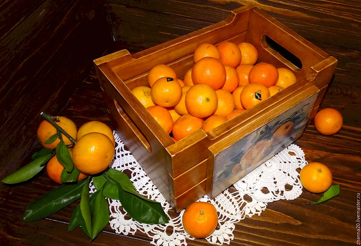 Ящик с мандаринами