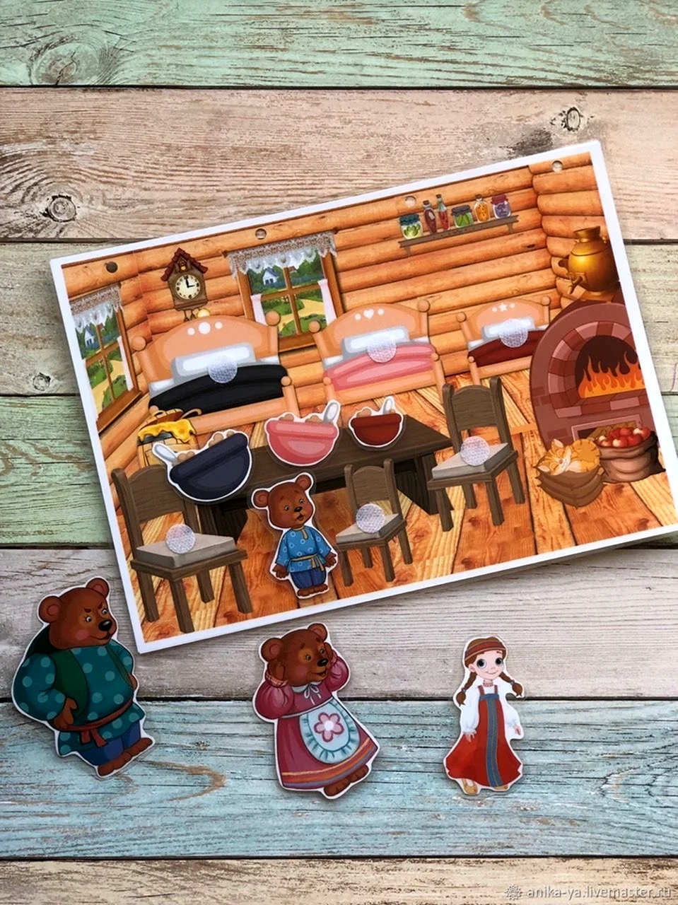 Игра на липучках три медведя