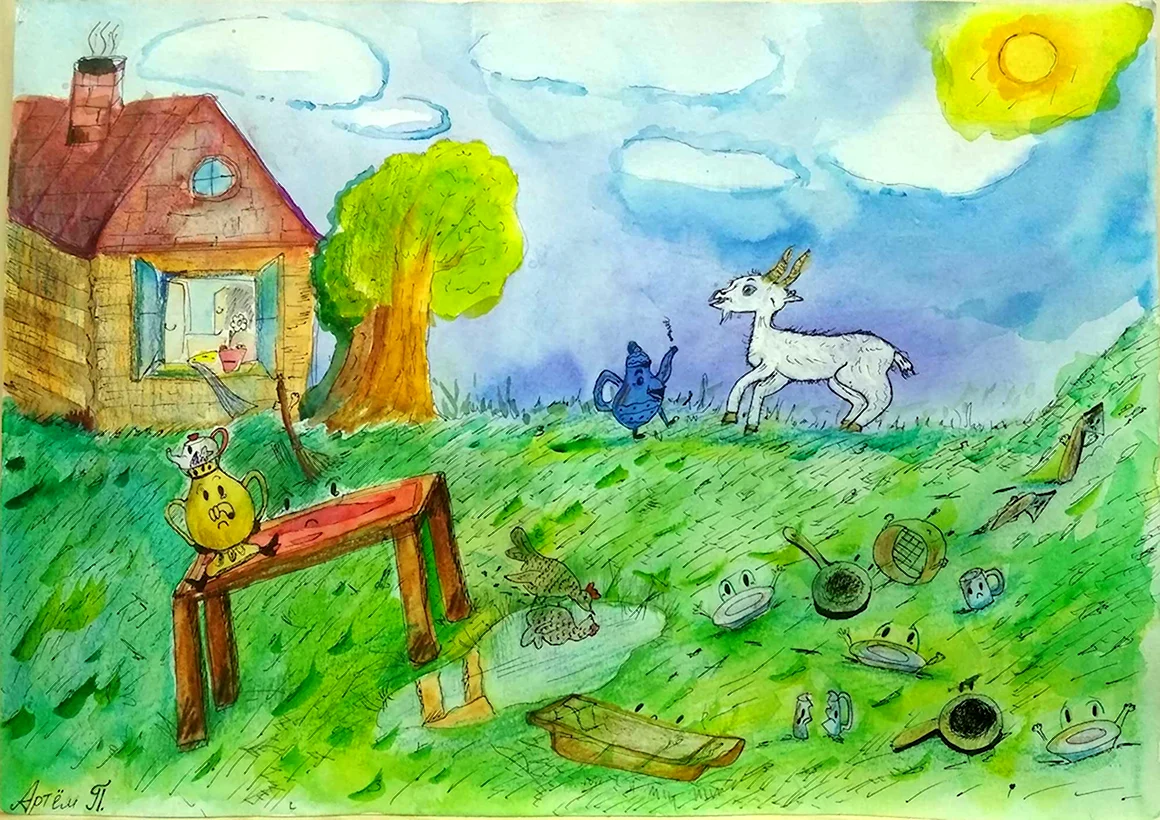 Иллюстрация к Федорино горе 2 класс