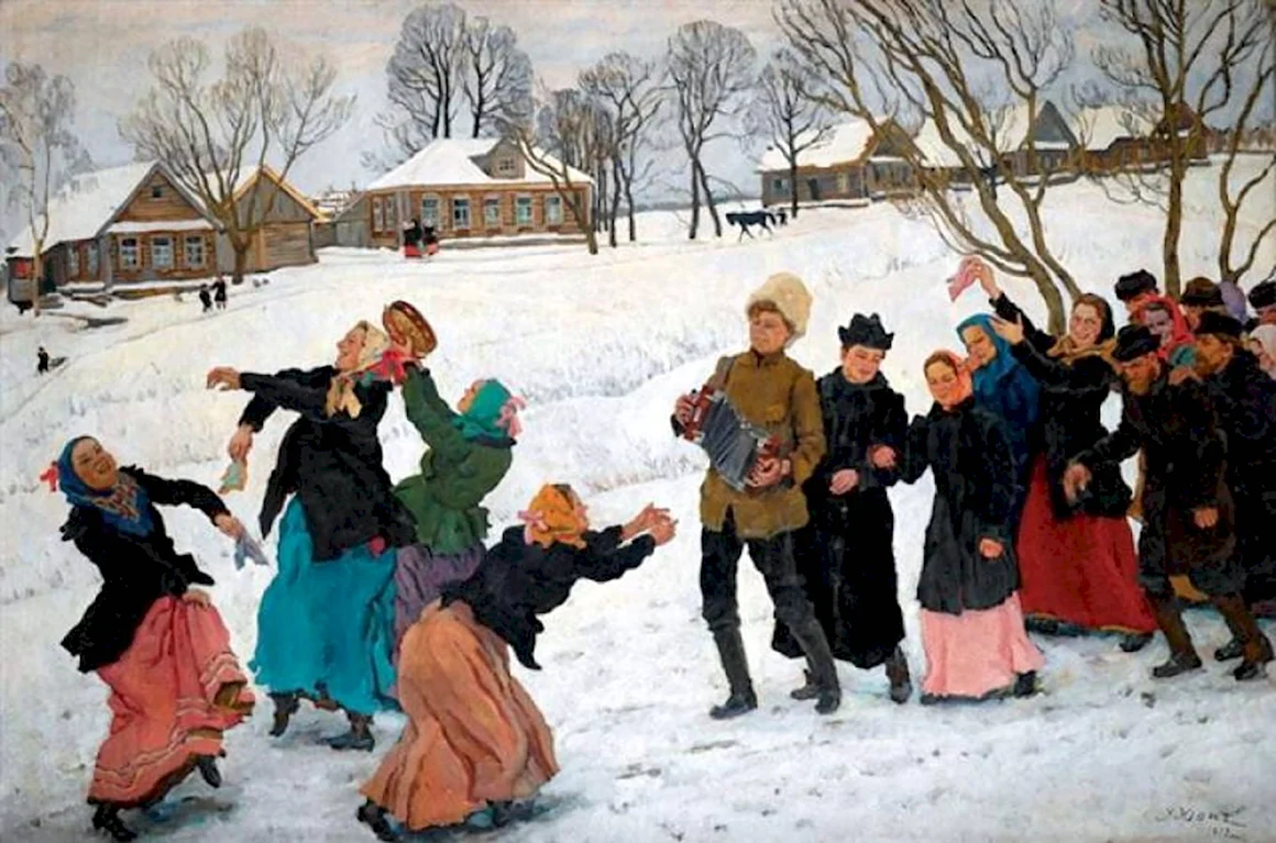 Юон пляска свах. Лигачёво. 1912