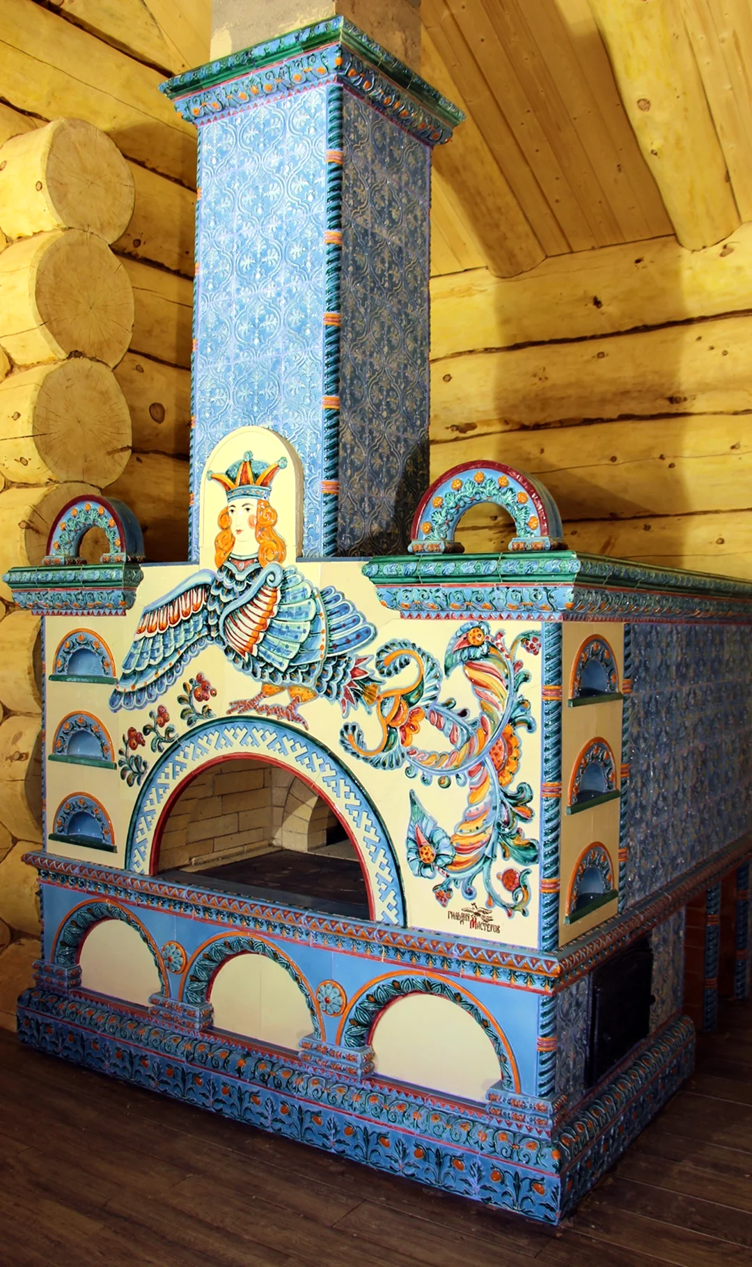 Изразцовая русская печь. Начальная школа