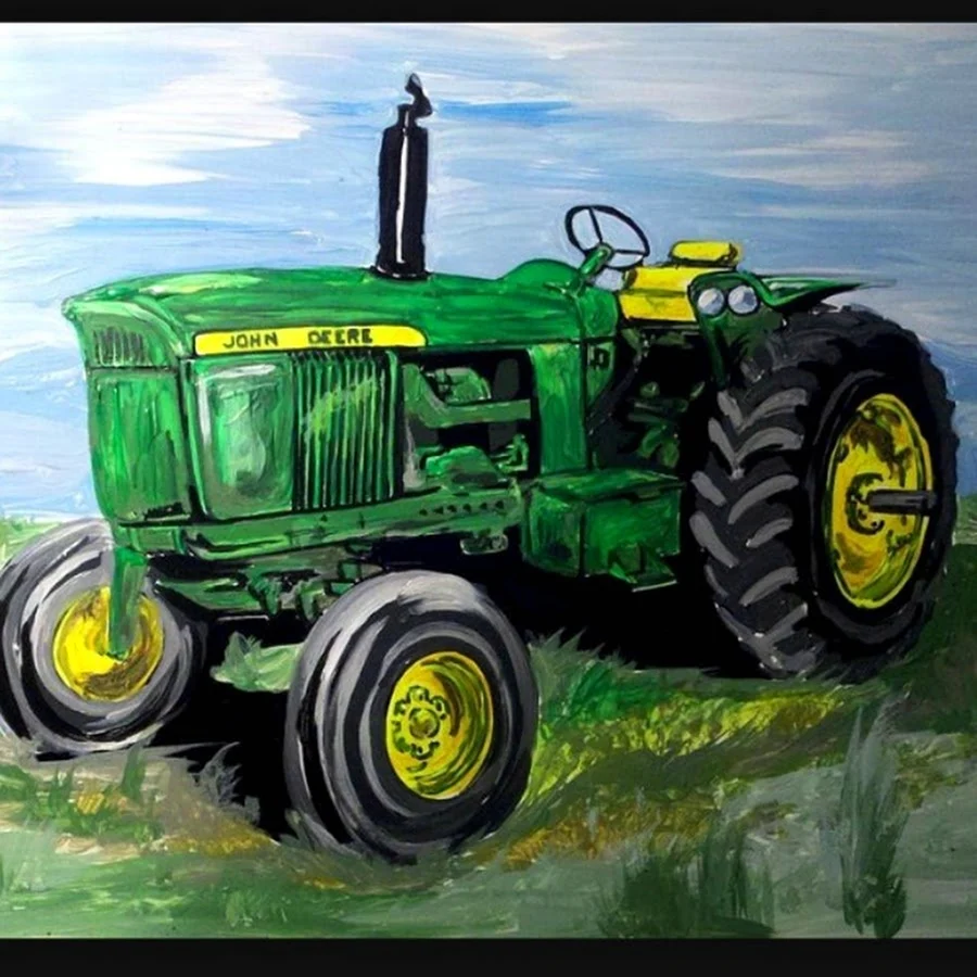 John Deere трактор вектор