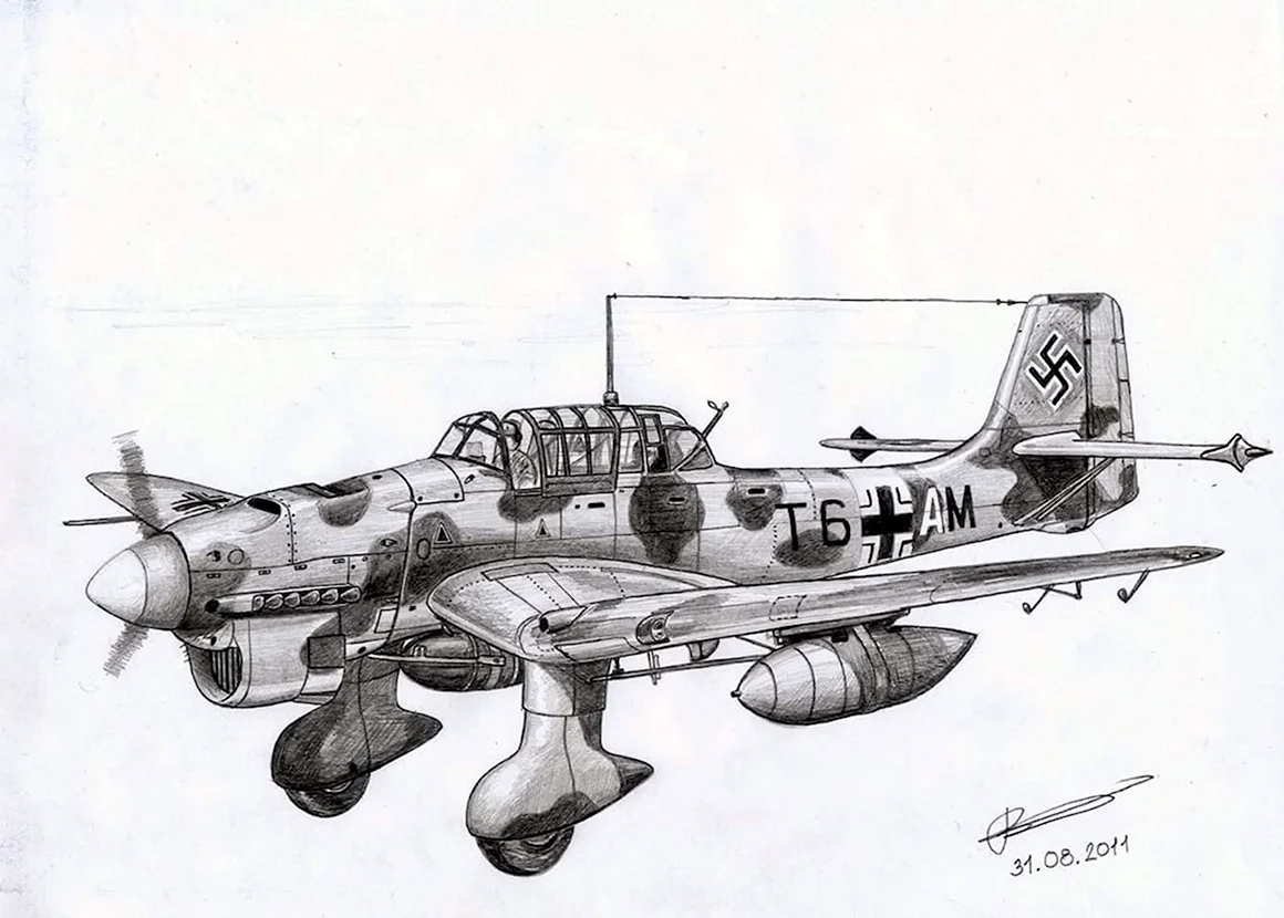 Junkers ju 87 рисунок