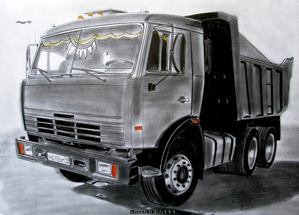 КАМАЗ 5511 срисовать