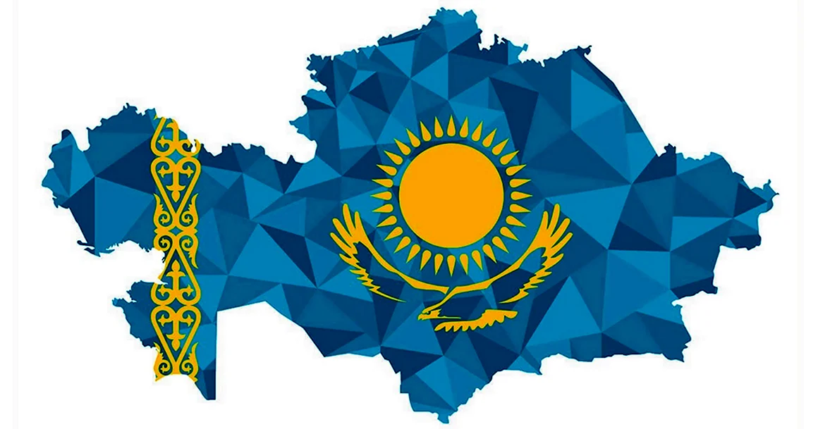 Карта Казахстана вектор