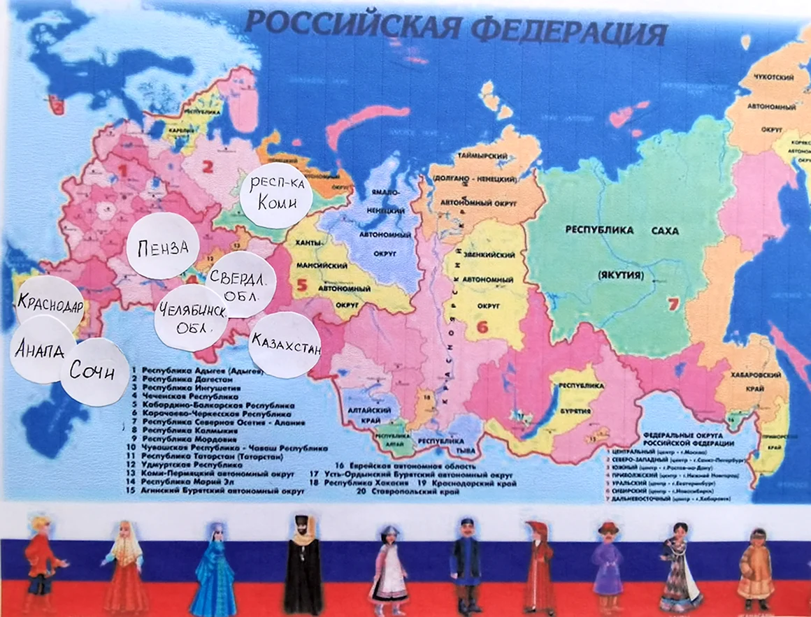 Карта народов России