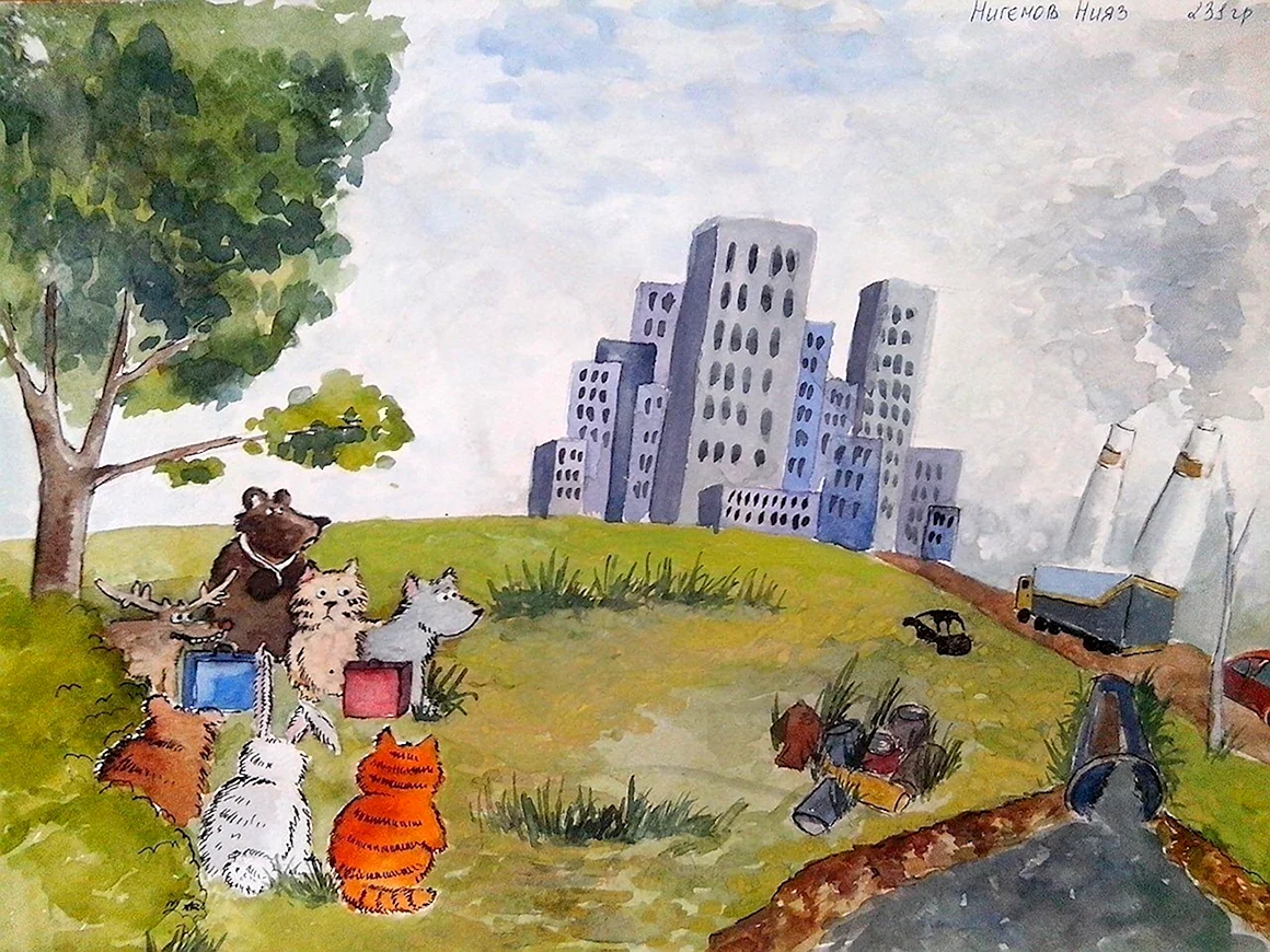 Картина экология в городе